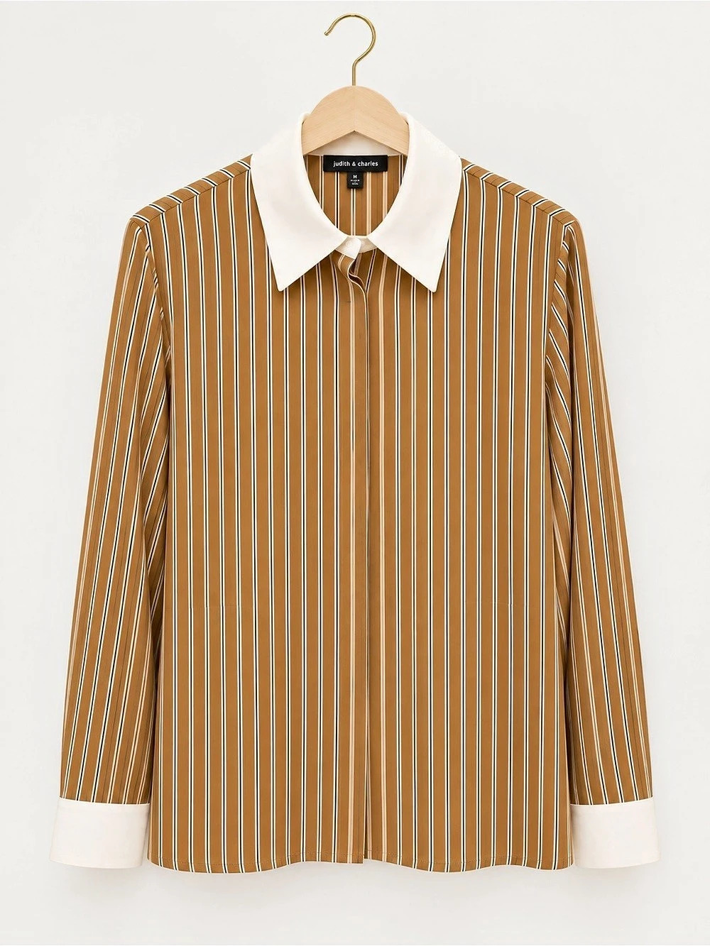 Judith & Charles Striped Button Down Blouse Size 6 Like New
